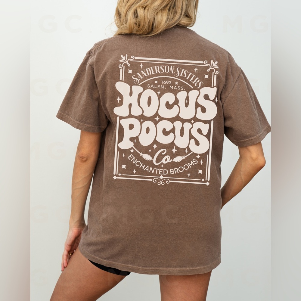 Comfort Colors Hocus Pocus Enchanted Brooms Tee - Picture 4 of 10